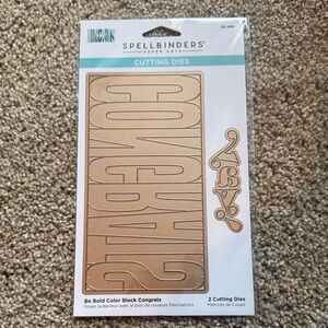 Spellbinders Block Congrats Cutting Dies
